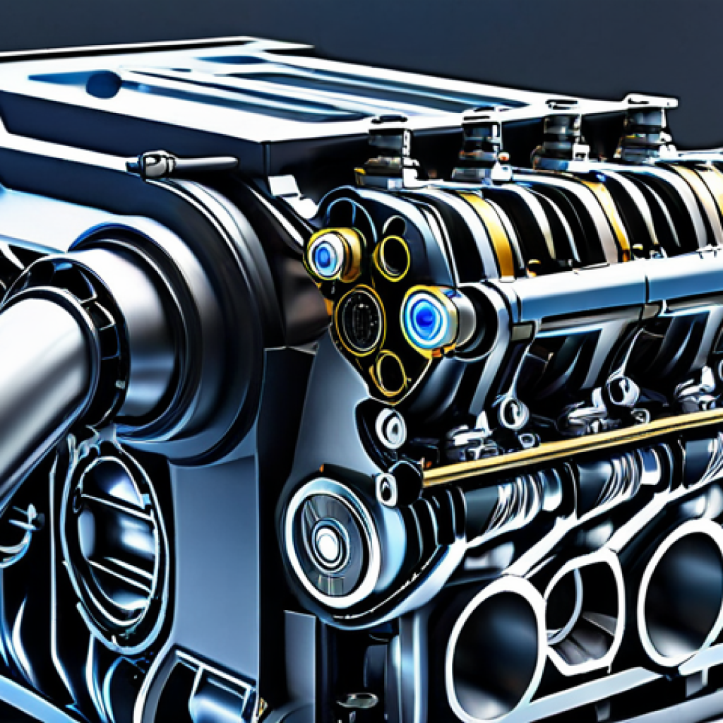 A hyper-realistic, detailed cutaway rendering of a modern Formula 1 V6 Turbo Hybrid engine, showcasing its intricate internal components. Emphasize the sophisticated Energy Recovery Systems (MGU-K and MGU-H), advanced lightweight materials, and precision engineering. The engine should appear as a technological marvel, with visible complex wiring, miniature turbines, and combustion chambers. Set in a sterile, high-tech research and development lab, with soft, directional lighting highlighting the engine's complex structure. A subtle, futuristic interface or blueprint schematic is visible in the background. Professional photography, high resolution, sharp focus, clean composition, safe for work, appropriate content, family-friendly.