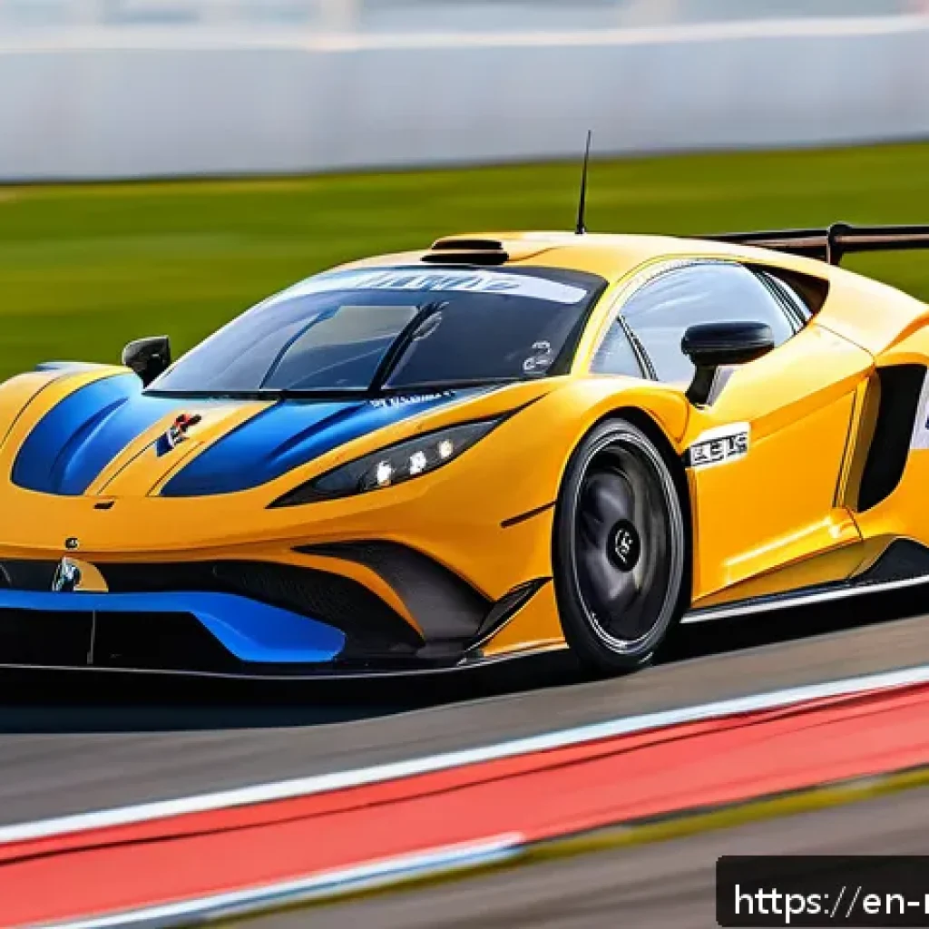 모터스포츠 용어 사전 - A high-speed racing car expertly navigating a sharp corner on a professional race track, showcasing ...